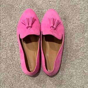 J Crew Pink Tassel Slides